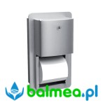 Wnękowy pojemnik na dwie rolki papieru toaletowego ROVAL - stal matowa