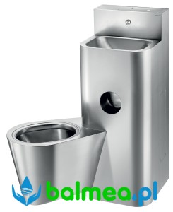 Zestaw sanitarny WC i umywalka ze stali nierdzewnej do zakładów penitencjarnych 