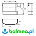 Przedłużenie obudowy do paneli natryskowych F5 ze stali szlachetnej 170mm - rysunek.jpg