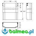 Przedłużenie obudowy do paneli natryskowych F5 ze stali szlachetnej 410mm - rysunek.jpg