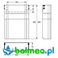 Przedłużenie obudowy do paneli natryskowych F5 ze stali szlachetnej 960mm - rysunek.jpg