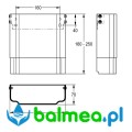 Przedłużenie obudowy do paneli natryskowych F5 z tworzywa mineralnego MIRANIT 250mm - rysunek.jpg