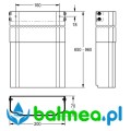 Przedłużenie obudowy do paneli natryskowych F5 z tworzywa mineralnego MIRANIT 960mm - rysunek.jpg