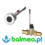 Elektroniczny zawór spłukujący do pisuarów do montażu od strony pomieszczenia serwisowego