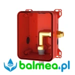 Puszka systemowa do ciśnieniowej armatury spłukującej do WC o wymiarach 174 x 225 mm