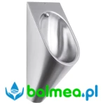 Pisuar stalowy z bezdotykowym niewidocznym spłukiwaniem o wymiarach  313 × 341 × 732 mm