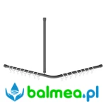 Karnisz do zasłony prysznicowej do montażu ściennego i sufitowego ze stali chromowo-niklowej 