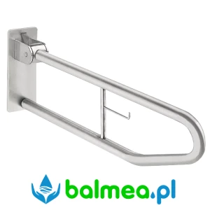 Stalowa uchylna poręcz ścienna do montażu natynkowego o wymiarach 100 x 250 x 850 mm