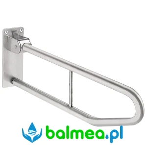 Stalowa uchylna poręcz ścienna do montażu natynkowego