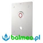 Elektroniczna armatura umywalkowa do montażu podtynkowego o wymiarach 190 x 245 x 2 mm