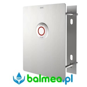 Elektroniczna bateria natryskowa do montażu od strony pomieszczenia technicznego o wymiarach 190 x 245 x 2 mm