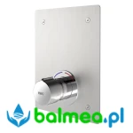 Samozamykająca bateria natryskowa do montażu podtynkowego o wymiarach 190 x 245 x 2 mm