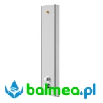 Panel natryskowy ze stali szlachetnej o wymiarach 232 x 1160 x 90 mm