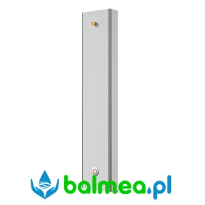 Panel natryskowy ze stali szlachetnej do montażu natynkowego o wymiarach 232 x 1160 x 90 mm