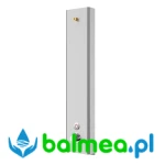 Panel natryskowy ze stali szlachetnej do montażu natynkowego o wymiarach 232 x 1160 x 90 mm