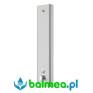 Panel natryskowy ze stali szlachetnej do montażu natynkowego o wymiarach 232 x 1160 x 90 mm