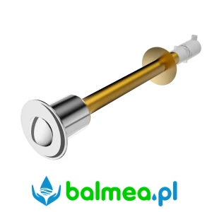 Przycisk spłukujący do zbiorników WC montowanych za ścianą w pomieszczeniu technicznym