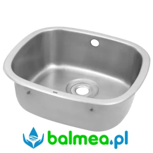 Komora gospodarcza wpuszczana w blat ze stali chromowo-niklowa o wymiarach 480 x 180 x 410 mm