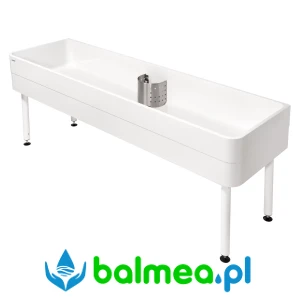 Komora warsztatowa z przelewem rurkowym o wymiarach 2000 × 300/800 × 600 mm