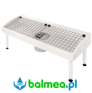 Myjka do butów i kaloszy z dwoma miejscami do mycia o wymiarach 1400 × 175/500 × 510 mm