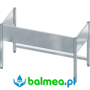 Stelaż ze stali do zlewozmywaka przemysłowego o wymiarach 700 × 600 mm