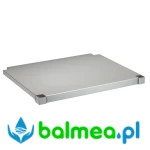 Półka ze stali szlifowanej matowej do zlewozmywaków przemysłowych o wymiarach 700 × 600 mm