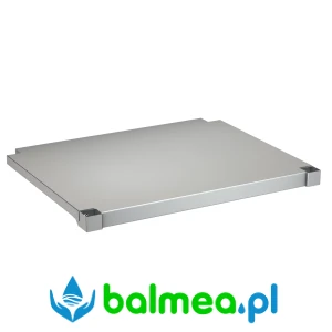 Półka ze stali szlifowanej matowej do zlewozmywaków przemysłowych o wymiarach 700 × 600 mm