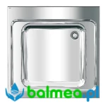 Zlewozmywak stalowy przemysłowy do montażu w blacie lub naściennego o wymiarach 700 × 432 × 700 mm