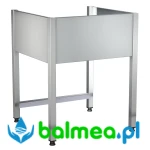 Stelaż stalowy do zamocowania zlewozmywaka przemysłowego o wymiarach 700 × 700 mm