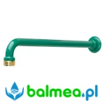 Uchwyt ścienny z rozetą do wylewek natrysków ratunkowych DN 20