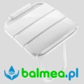 Siedzisko prysznicowe składane z podporą dla osób niepełnosprawnych.webp