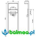 Stelaż podtynkowy do umywalki wiszącej
