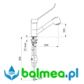 Bateria z regulatorem ciśnienia i wyciąganą słuchawką do zlewu - rysunek.jpg