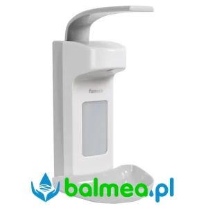 Dozownik łokciowy płynów dezynfekcyjnych lub mydła w płynie 500 ml z tacką