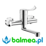 Ścienna bateria z regulatorem ciśnienia do umywalki