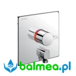 Podtynkowa, sekwencyjna, termostatyczna bateria natryskowa z kolankiem