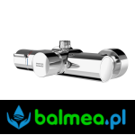 Bateria prysznicowa naścienna F5 FRANKE samozamykająca z regulacją temperatury