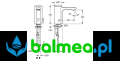 Bateria umywalkowa pionowa F5 FRANKE F5EM1001 rysunek techniczny.png