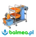 Zestaw do sprzątania Splast TSZ-0018 czterowiadrowy,  dwuworkowy z kuwetami