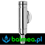 Przyciskowy, natynkowy zawór spłukujący AQUALINE do WC Franke w całości metalowy