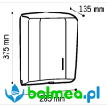 Podajnik papierowych ręczników FANECO ZZ GEO wymiary