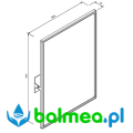 LUSTRO UCHYLNE DLA NIEPEŁNOSPRAWNYCH Z UCHWYTEM 700 X 500 MM FANECO wymiary