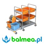 Zestaw do sprzątania Splast TSZ-0008 dwuwiaderkowy z tworzywa sztucznego z kuwetami